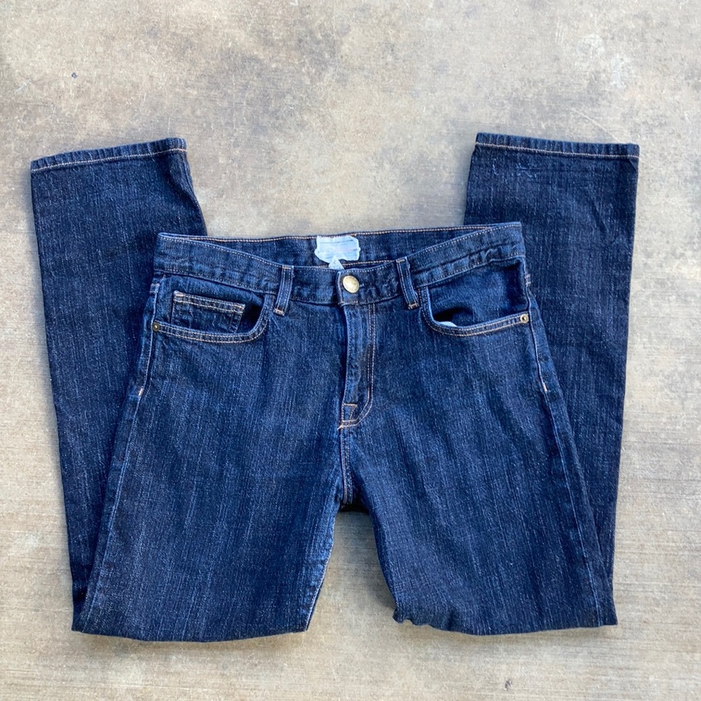 current/elliott "long boyfriend" dark wash jean